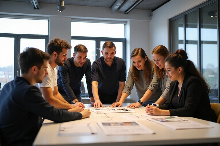 Enerzavion team collaborating in a bright office