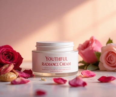 Jar of Youthful Radiance Cream with natural ingredients